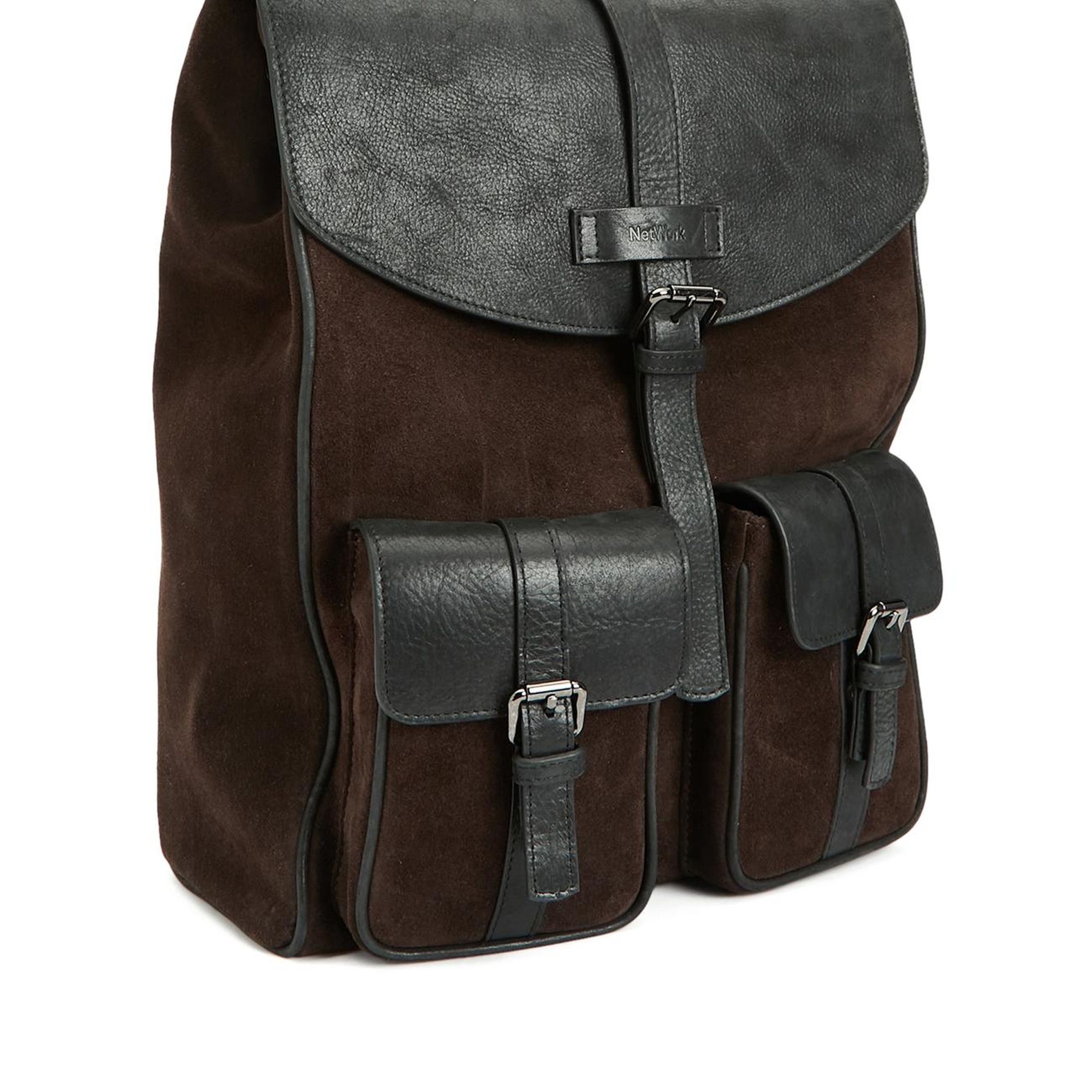 Network Erkek Kahverengi Süet Sırt Çantası