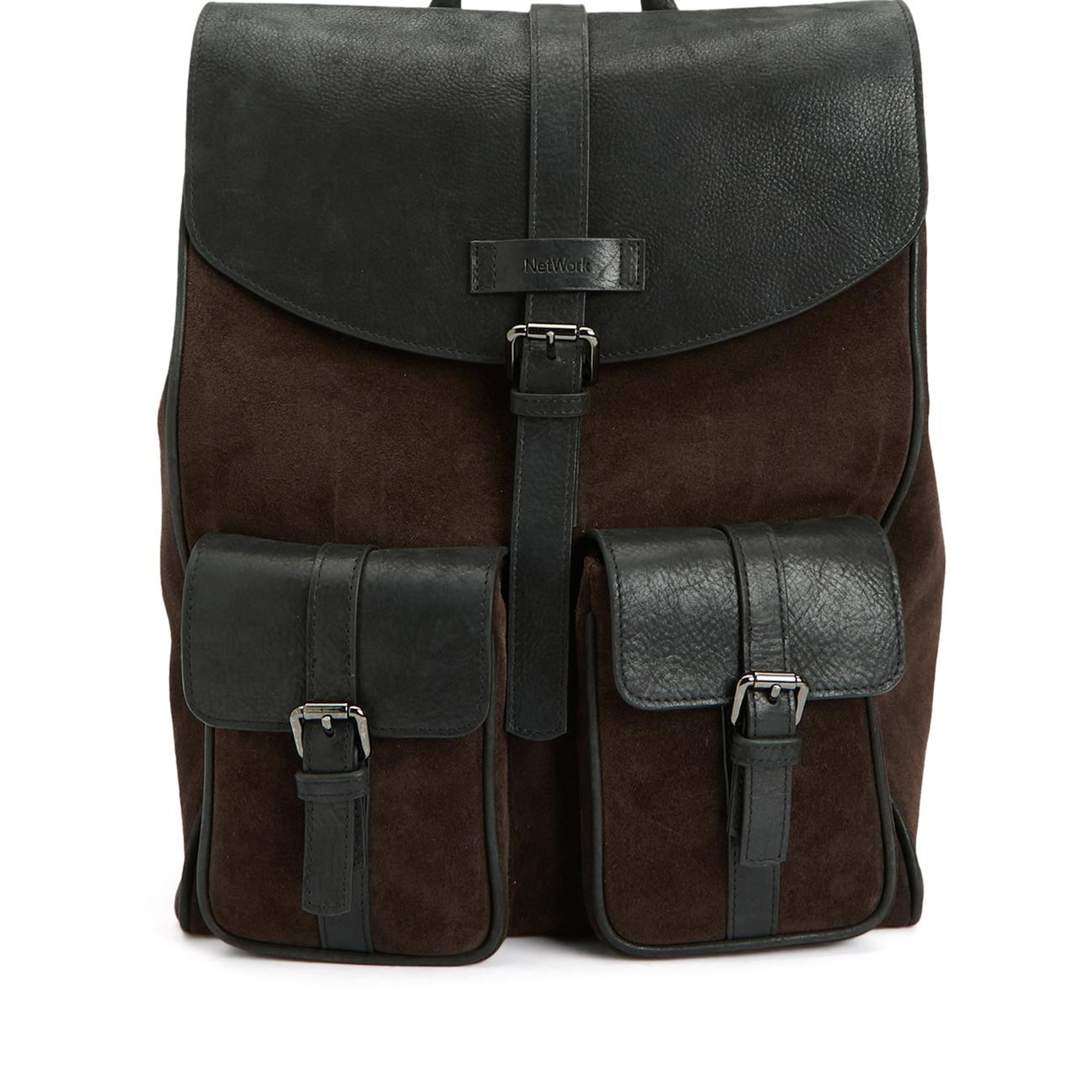 Network Erkek Kahverengi Süet Sırt Çantası