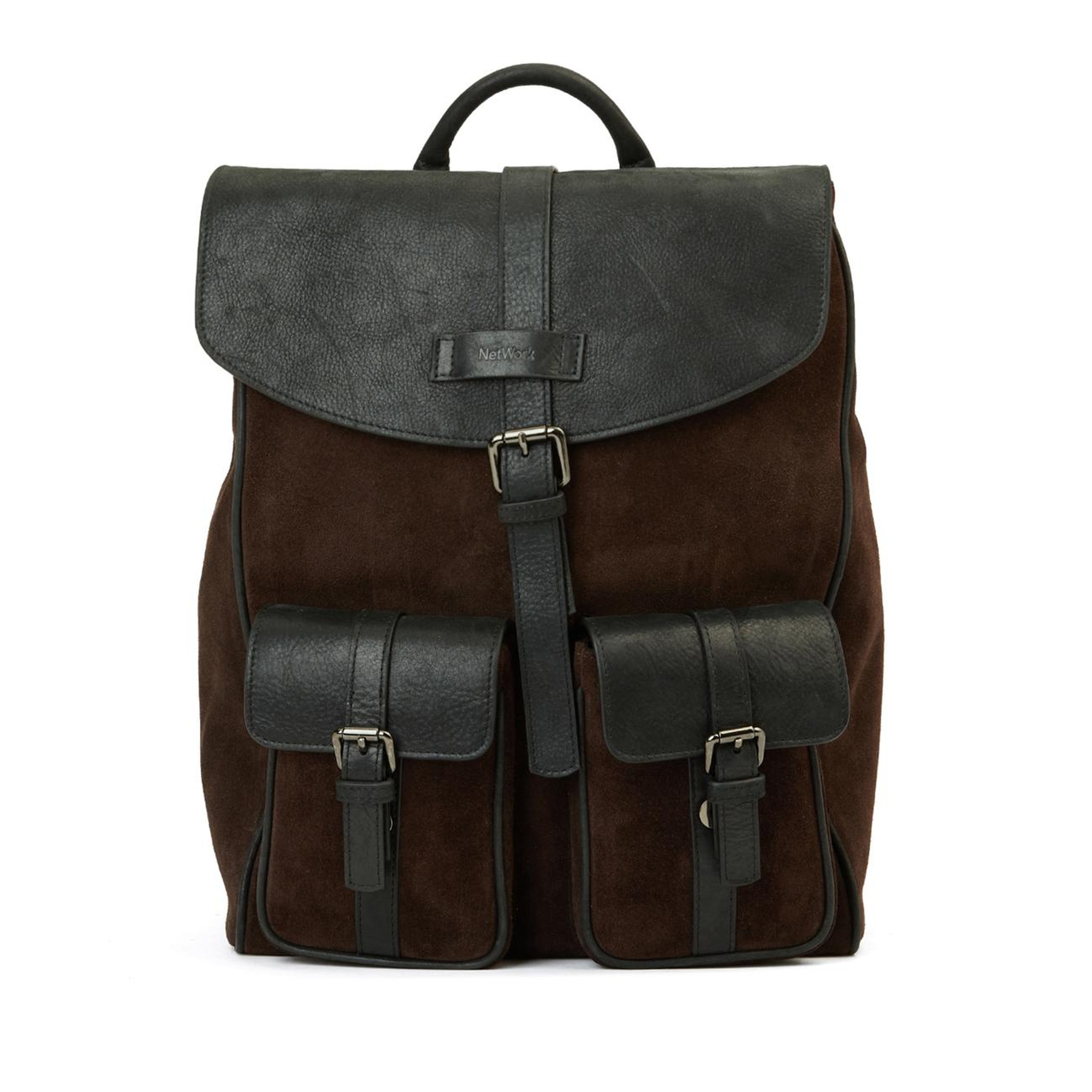 Network Erkek Kahverengi Süet Sırt Çantası