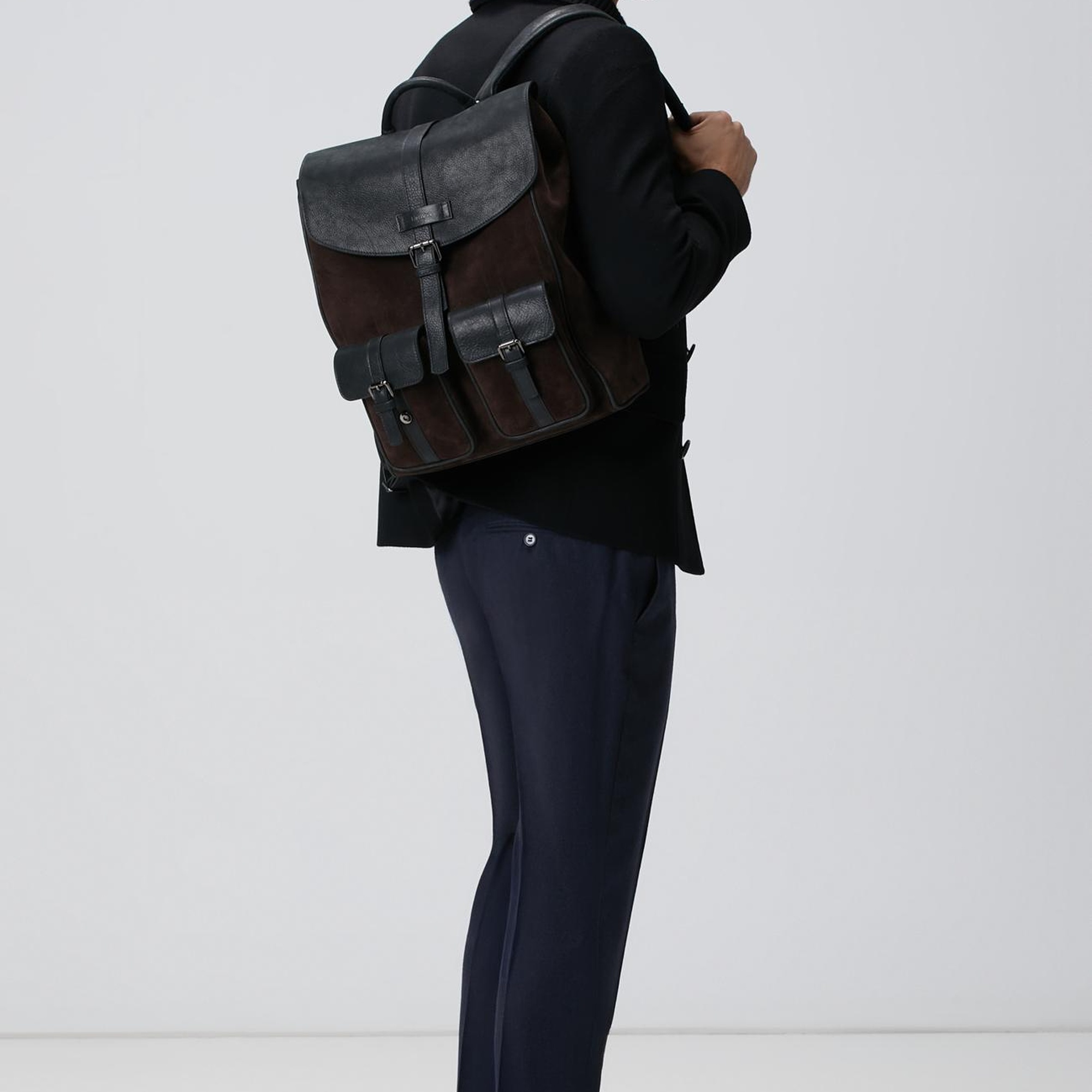 Network Erkek Kahverengi Süet Sırt Çantası