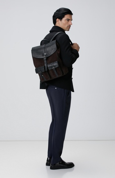  Network Erkek Kahverengi Süet Sırt Çantası