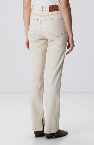  Network Kadın Naturel Aksesuarlı Denim Pantolon