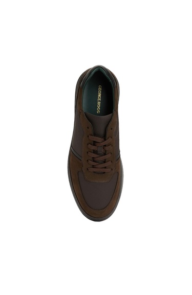  George Hogg Erkek Kahverengi Deri Sneaker