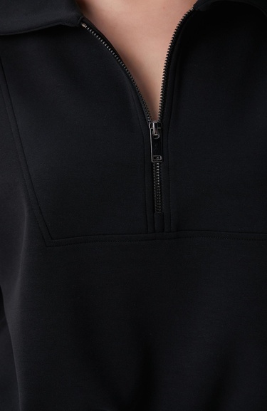  Network Kadın Siyah Modal Karışımlı Sweatshirt