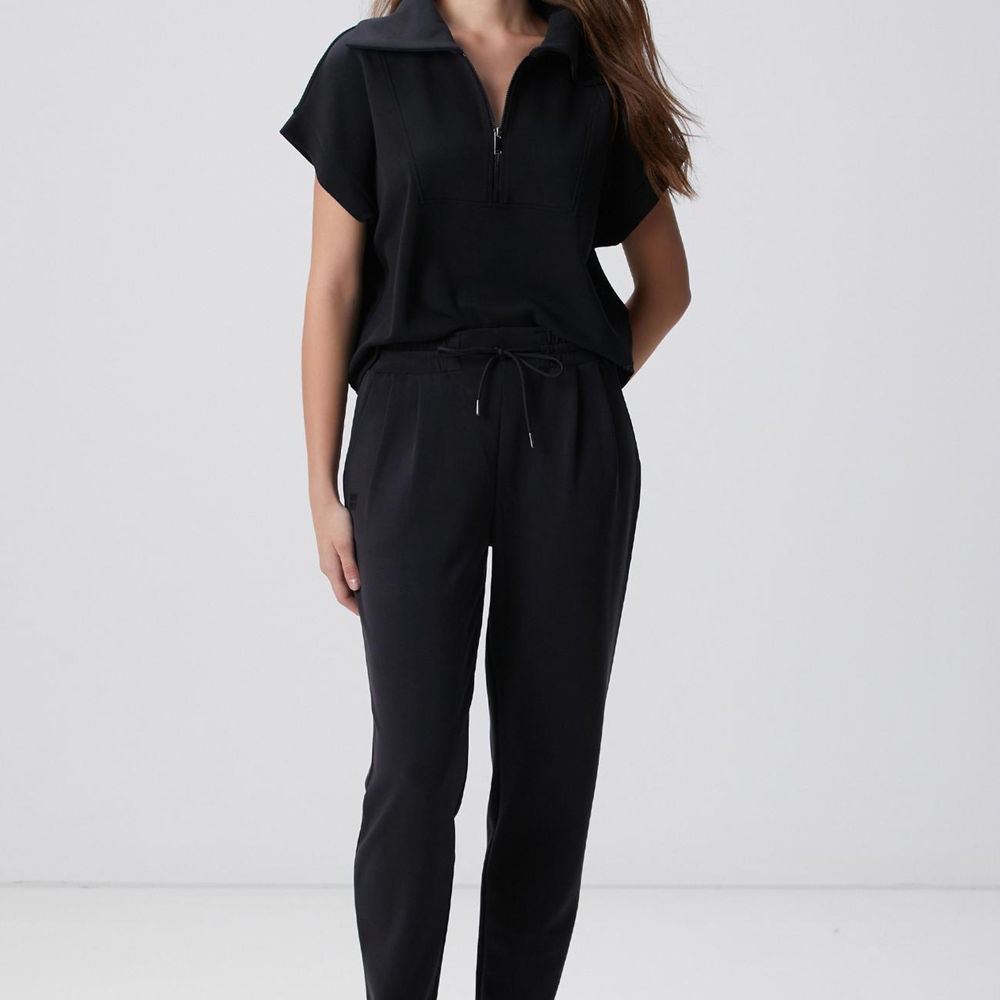 Network Kadın Siyah Modal Karışımlı Sweatshirt