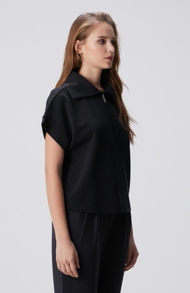  Network Kadın Siyah Modal Karışımlı Sweatshirt