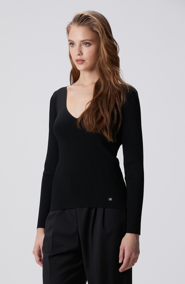  Network Kadın Siyah Kazak