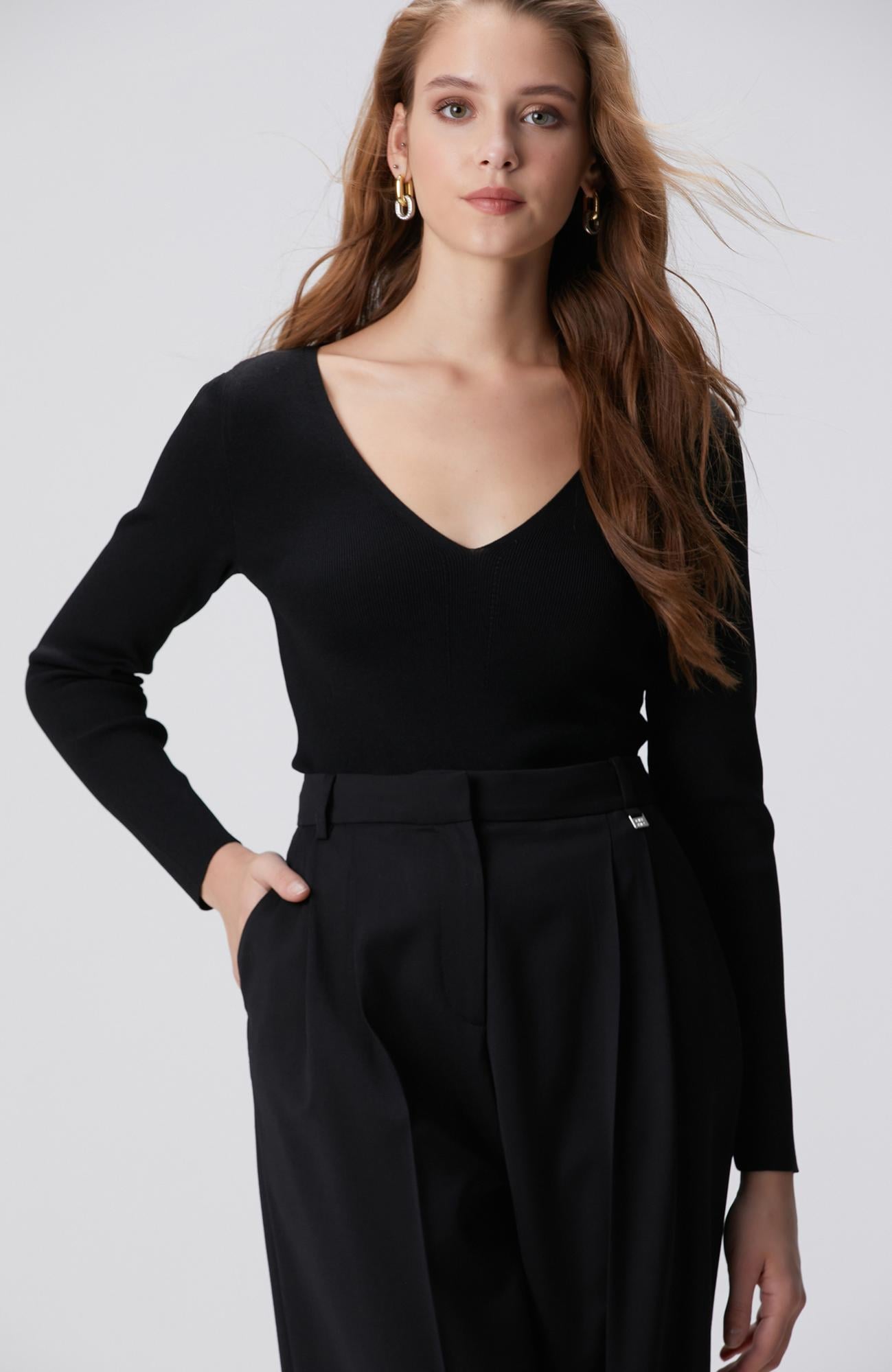  Network Kadın Siyah Kazak