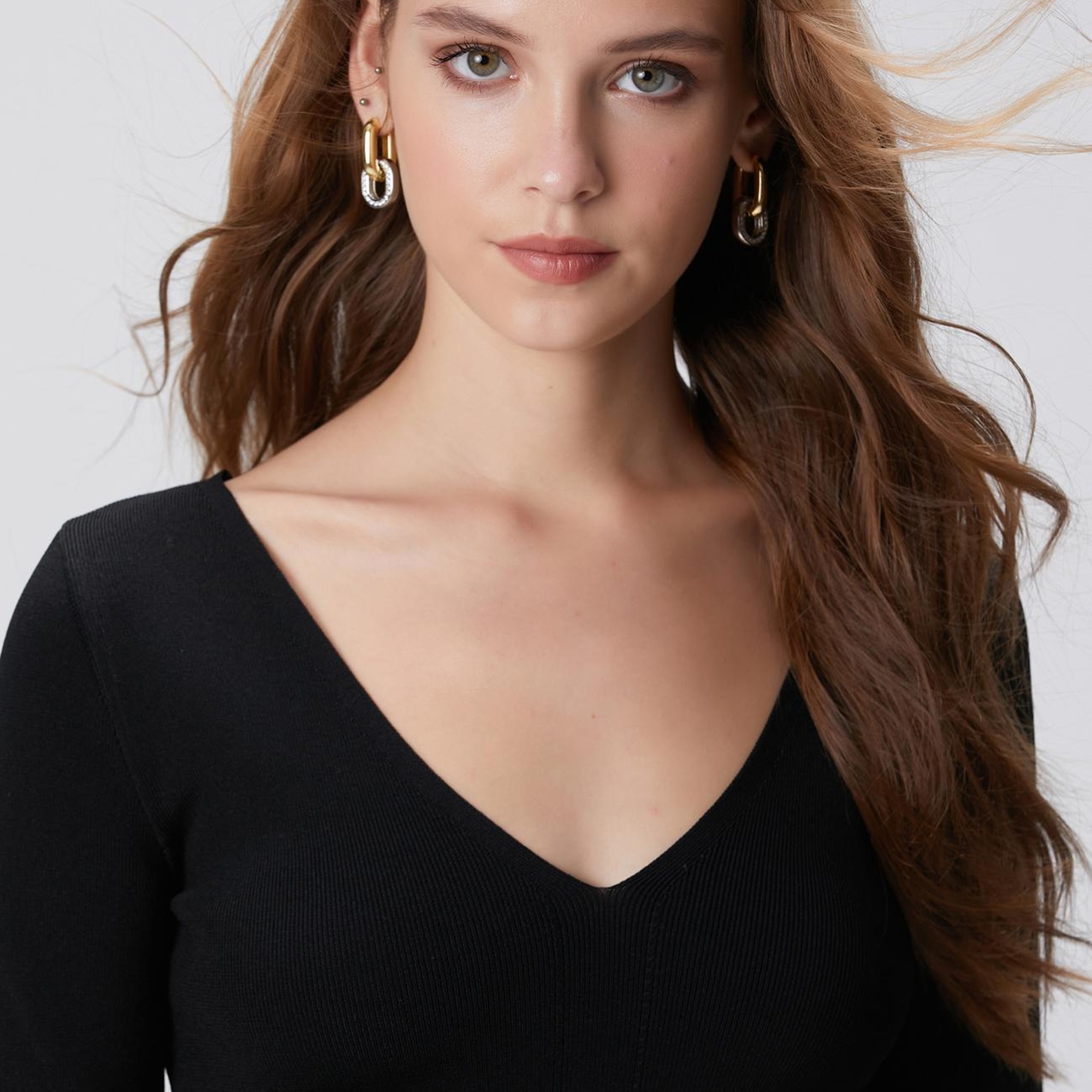 Network Kadın Siyah Kazak