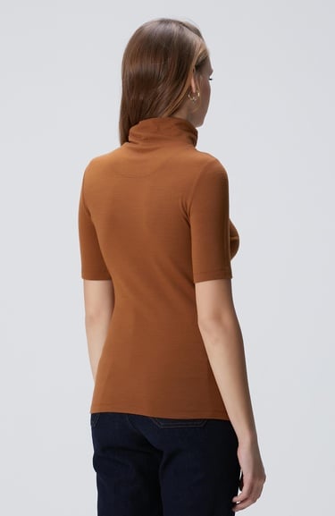  Network Kadın Camel Yün Karışımlı T-shirt