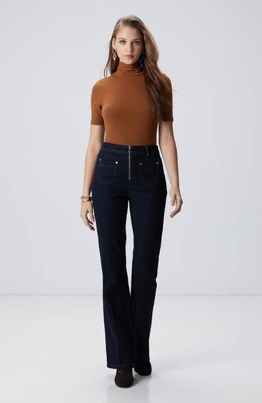  Network Kadın Camel Yün Karışımlı T-shirt