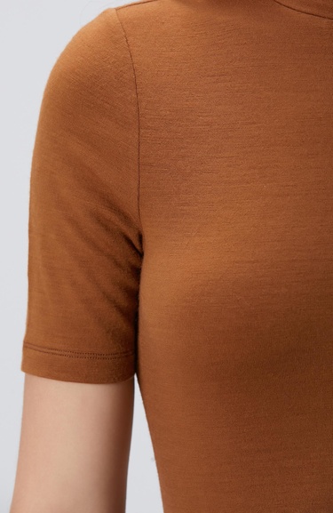  Network Kadın Camel Yün Karışımlı T-shirt