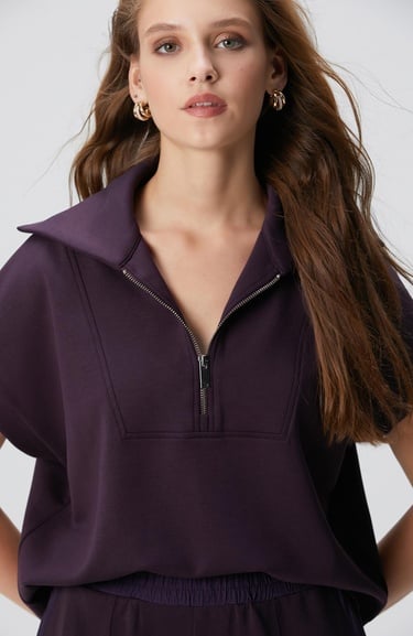  Network Kadın Mor Modal Karışımlı Sweatshirt