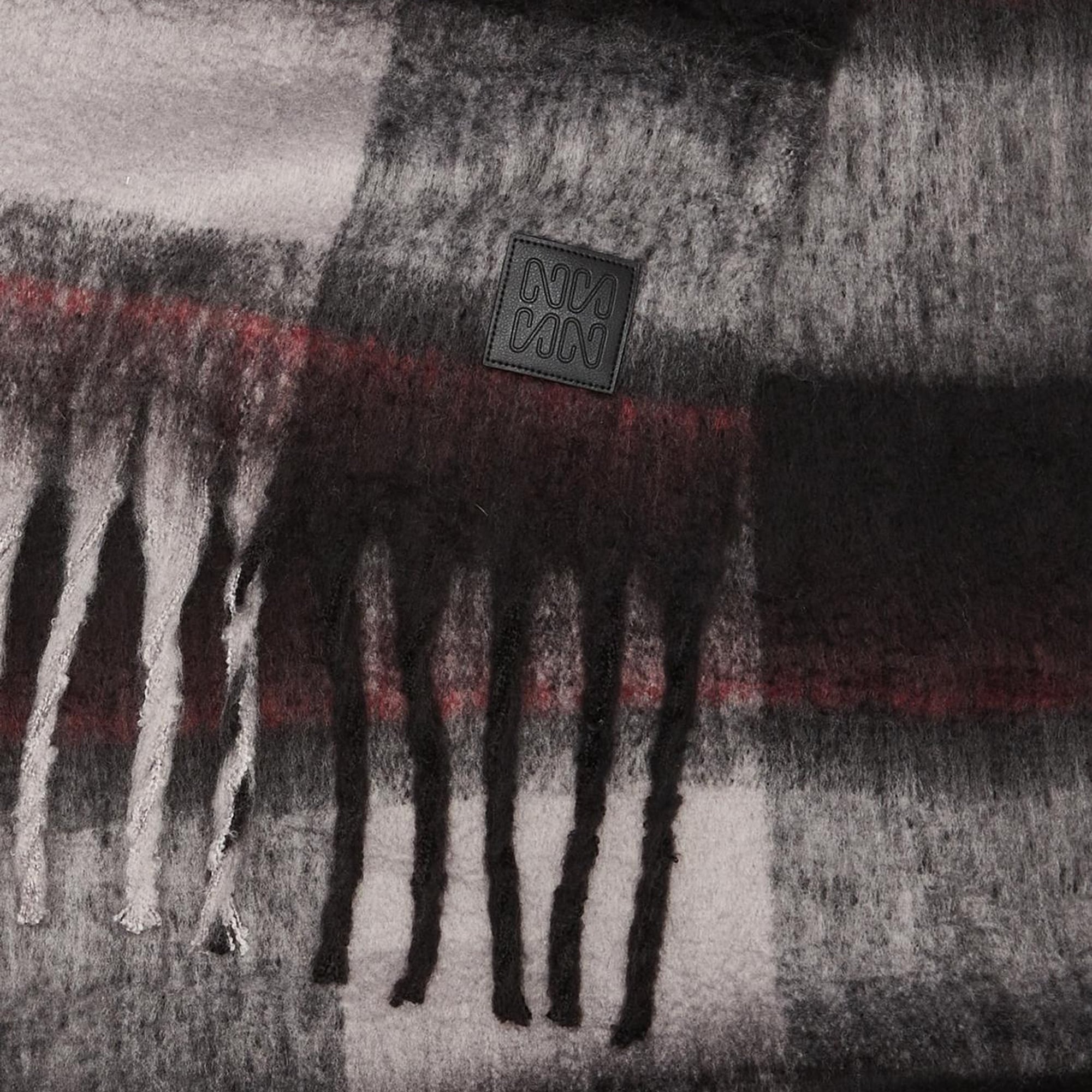 Network Erkek Siyah Beyaz Atkı