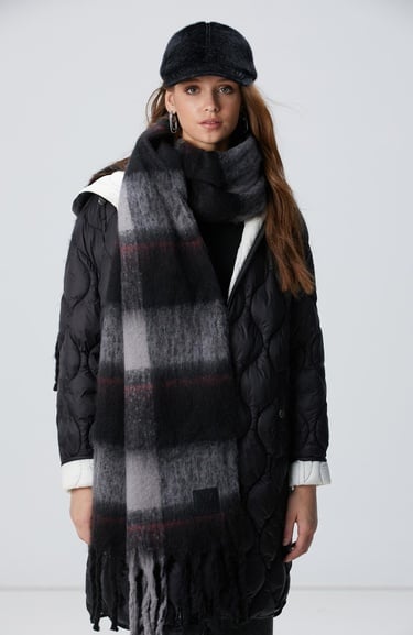  Network Erkek Siyah Beyaz Atkı