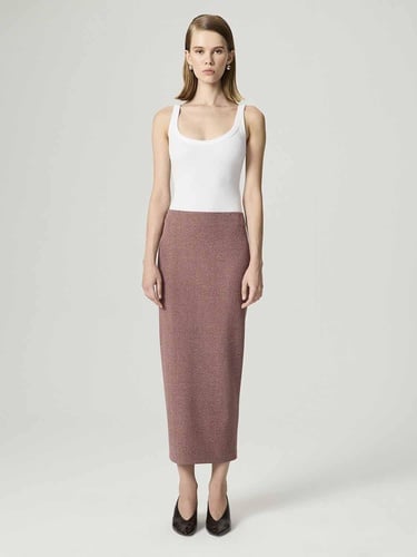  Yırtmaç Detaylı Maxi Etek