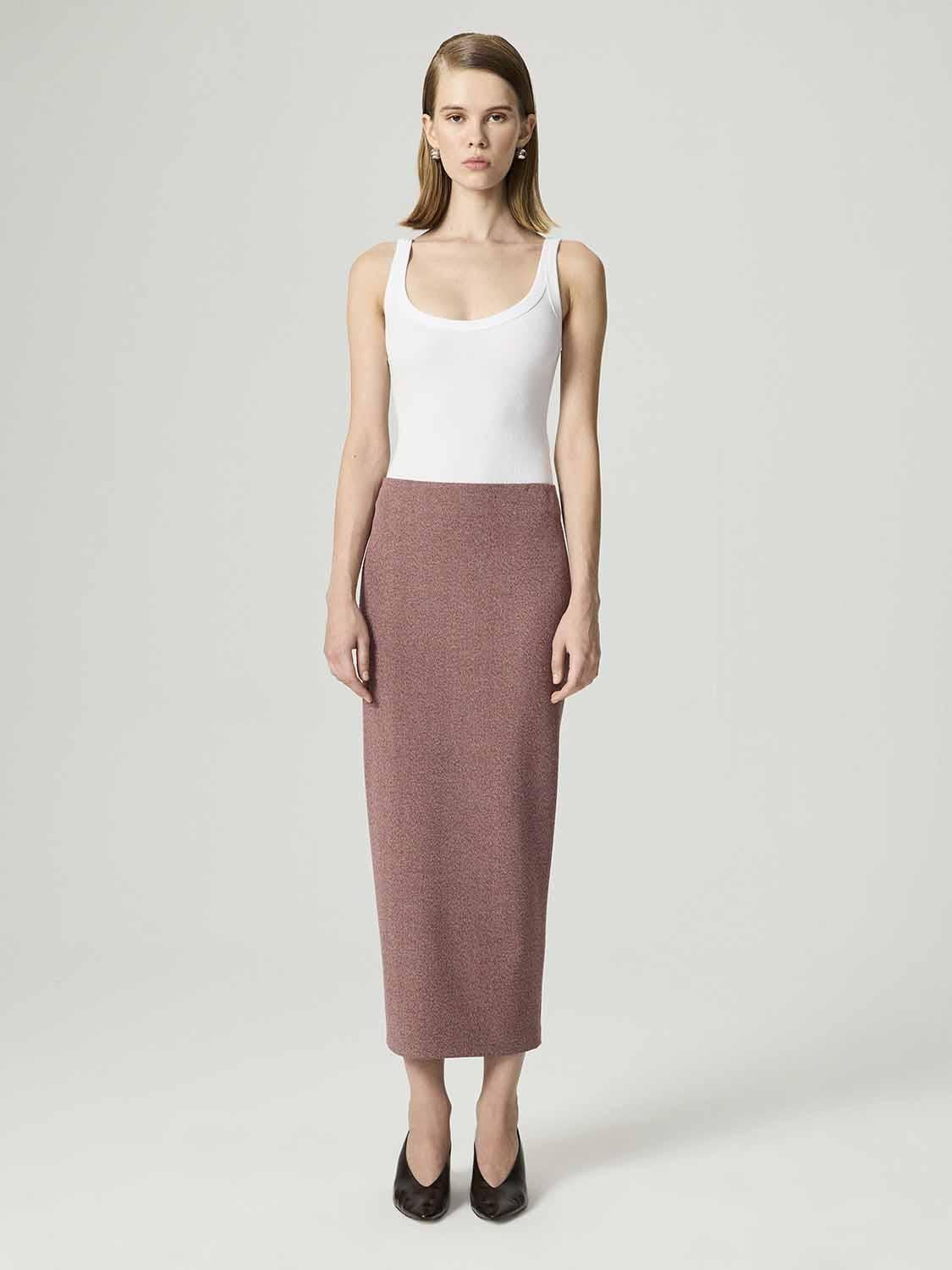  Yırtmaç Detaylı Maxi Etek