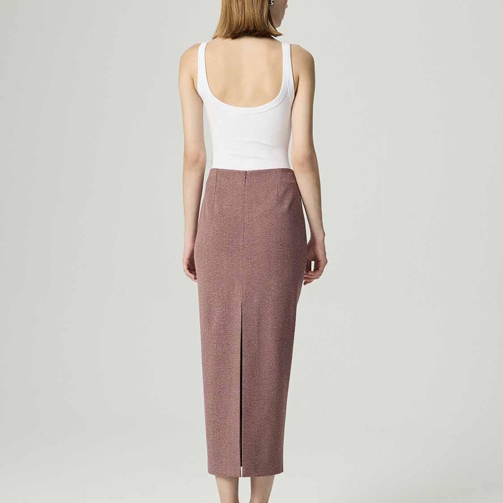 Yırtmaç Detaylı Maxi Etek