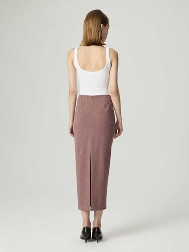  Yırtmaç Detaylı Maxi Etek