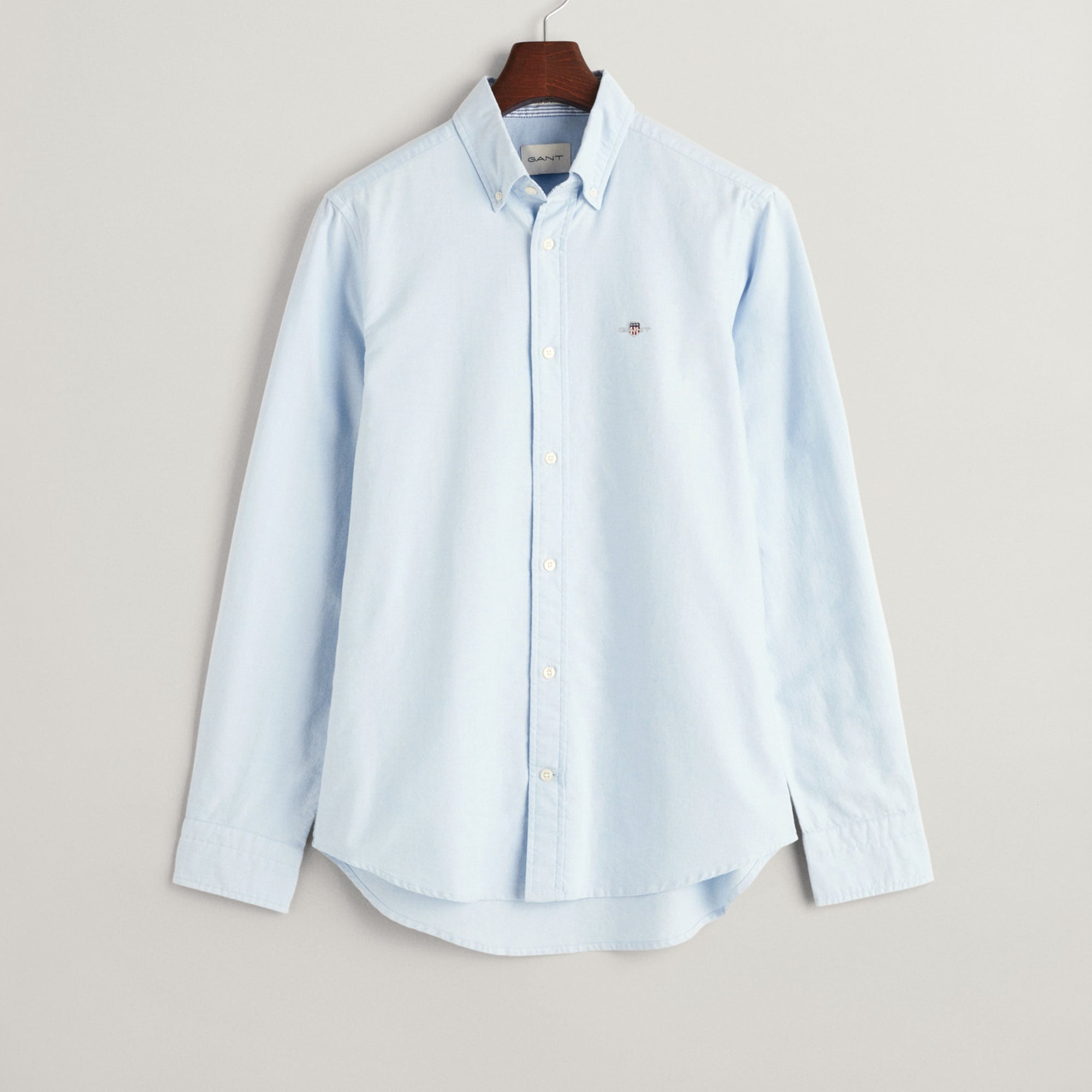 GANT Erkek Mavi Slim Fit Düğmeli Yaka Gömlek