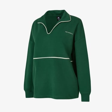 New Balance WNC3402 Kadın Yeşil Sweatshirt