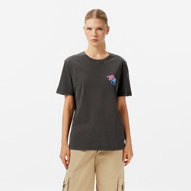  Tommy Hilfiger Relaxed Neon Kadın Gri T-Shirt