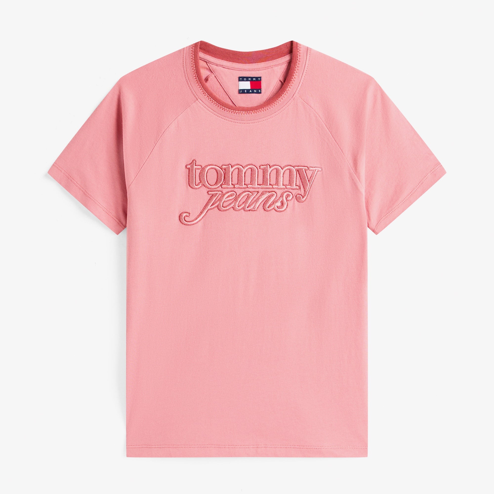 Tommy Jeans Regular Script Kadın Pembe T-Shirt