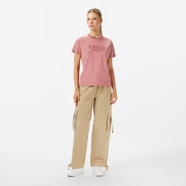  Tommy Jeans Regular Script Kadın Pembe T-Shirt