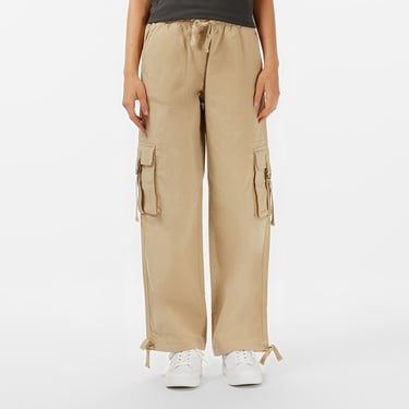  Tommy Hilfiger Loose Cargo Kadın Krem Pantolon