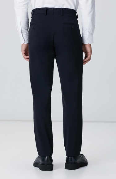  Network Erkek Lacivert Diyagonal Desenli Pantolon