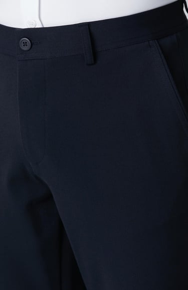  Network Erkek Lacivert Diyagonal Desenli Pantolon