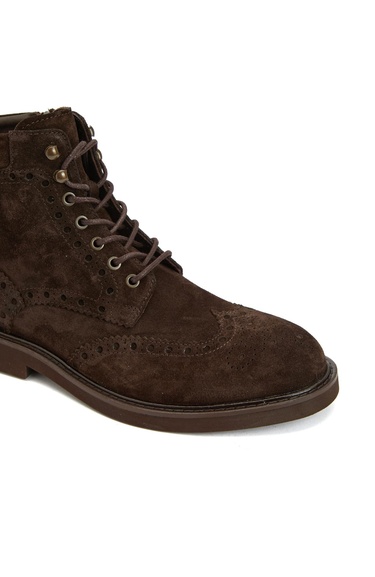  Divarese Erkek Kahverengi Fermuarlı Süet Bot