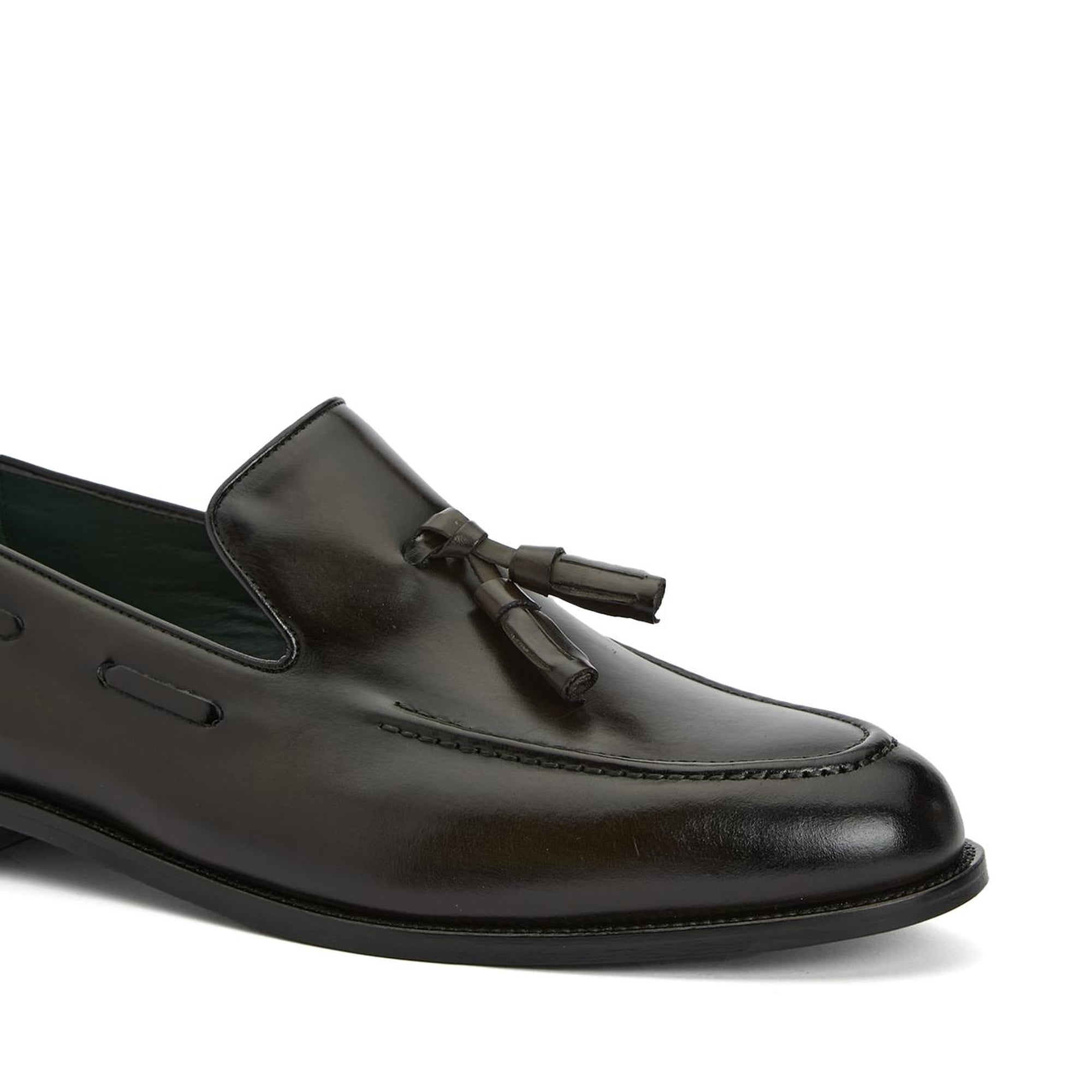 George Hogg Icons Erkek Haki Deri Loafer