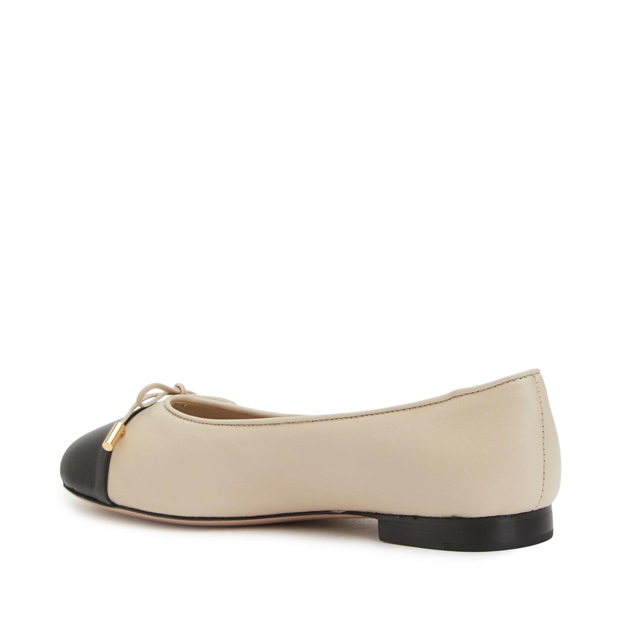 George Hogg Kadın Siyah Bej Deri Babet