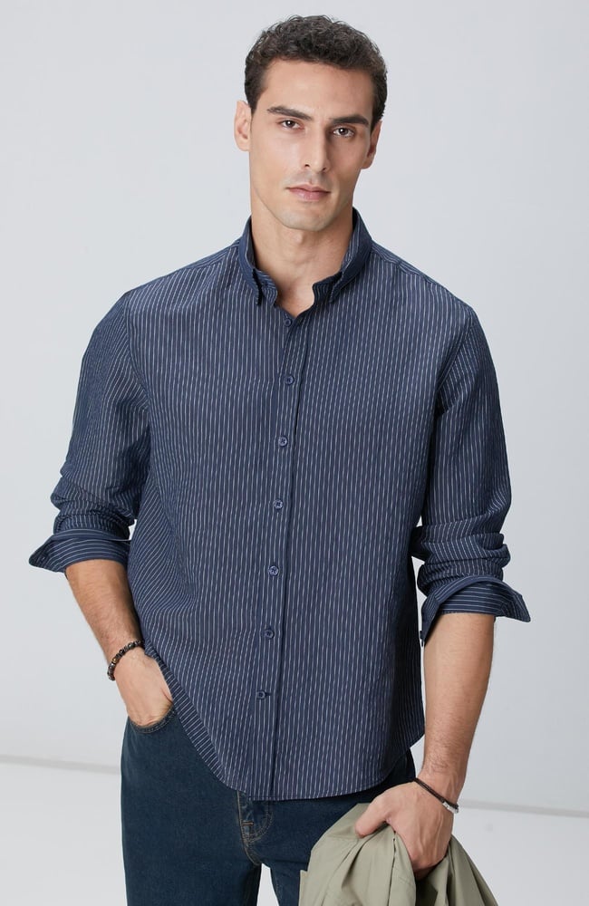  Network Erkek Lacivert Gömlek