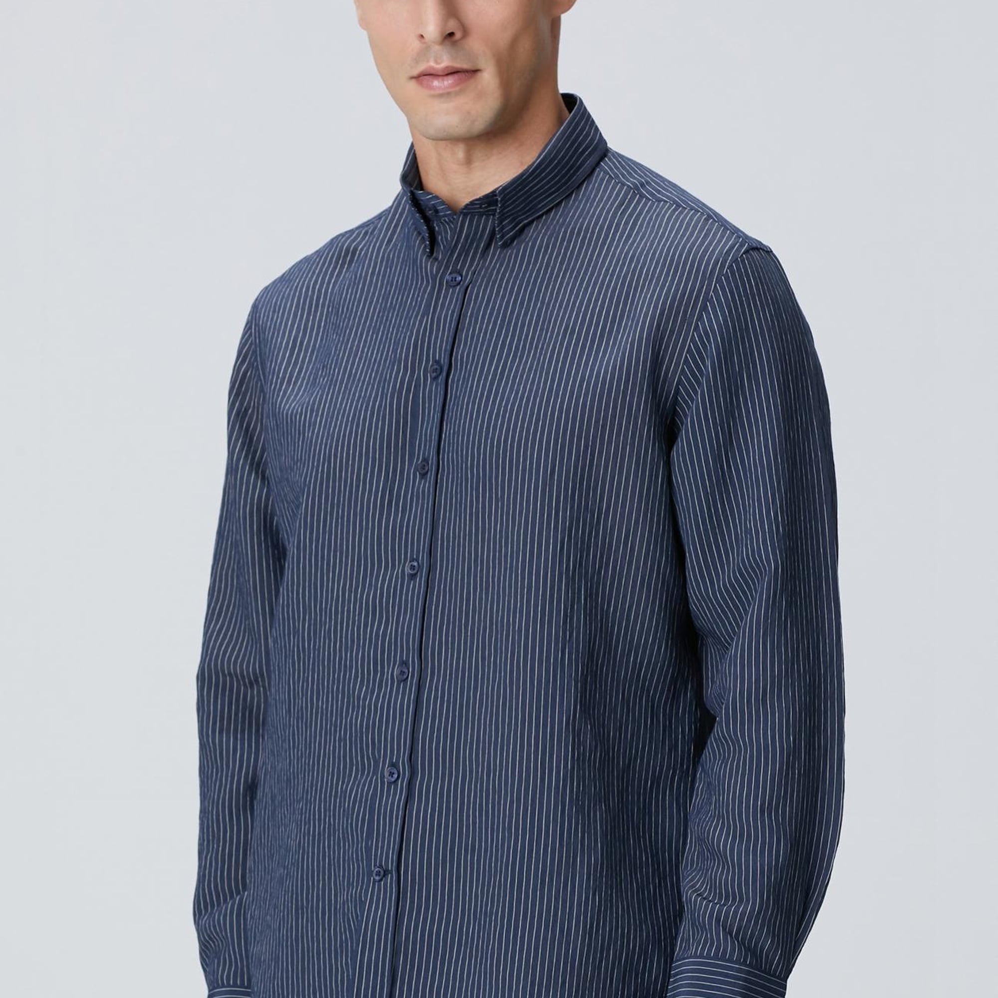 Network Erkek Lacivert Gömlek