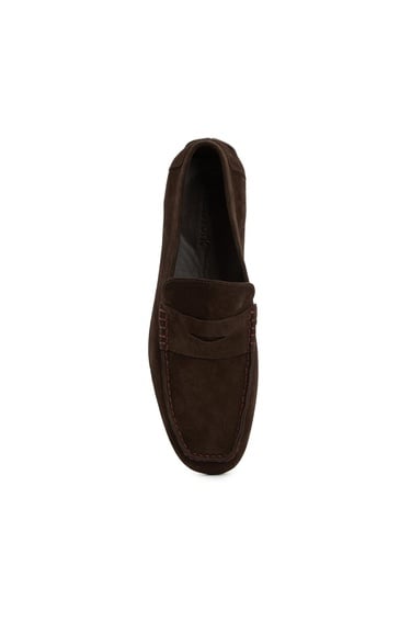  Network Erkek Kahverengi Süet Deri Loafer