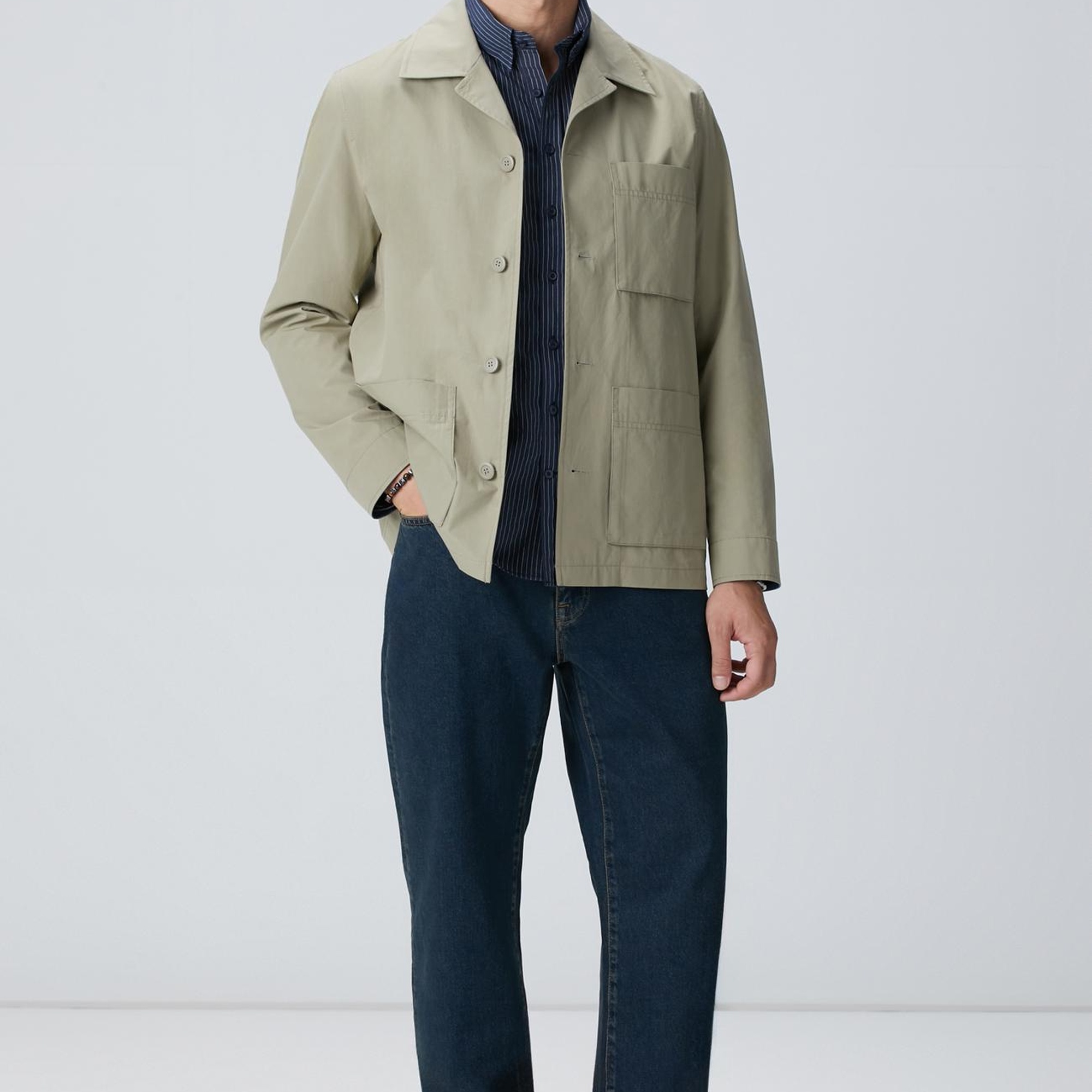 Network Erkek Haki Dış Gömlek