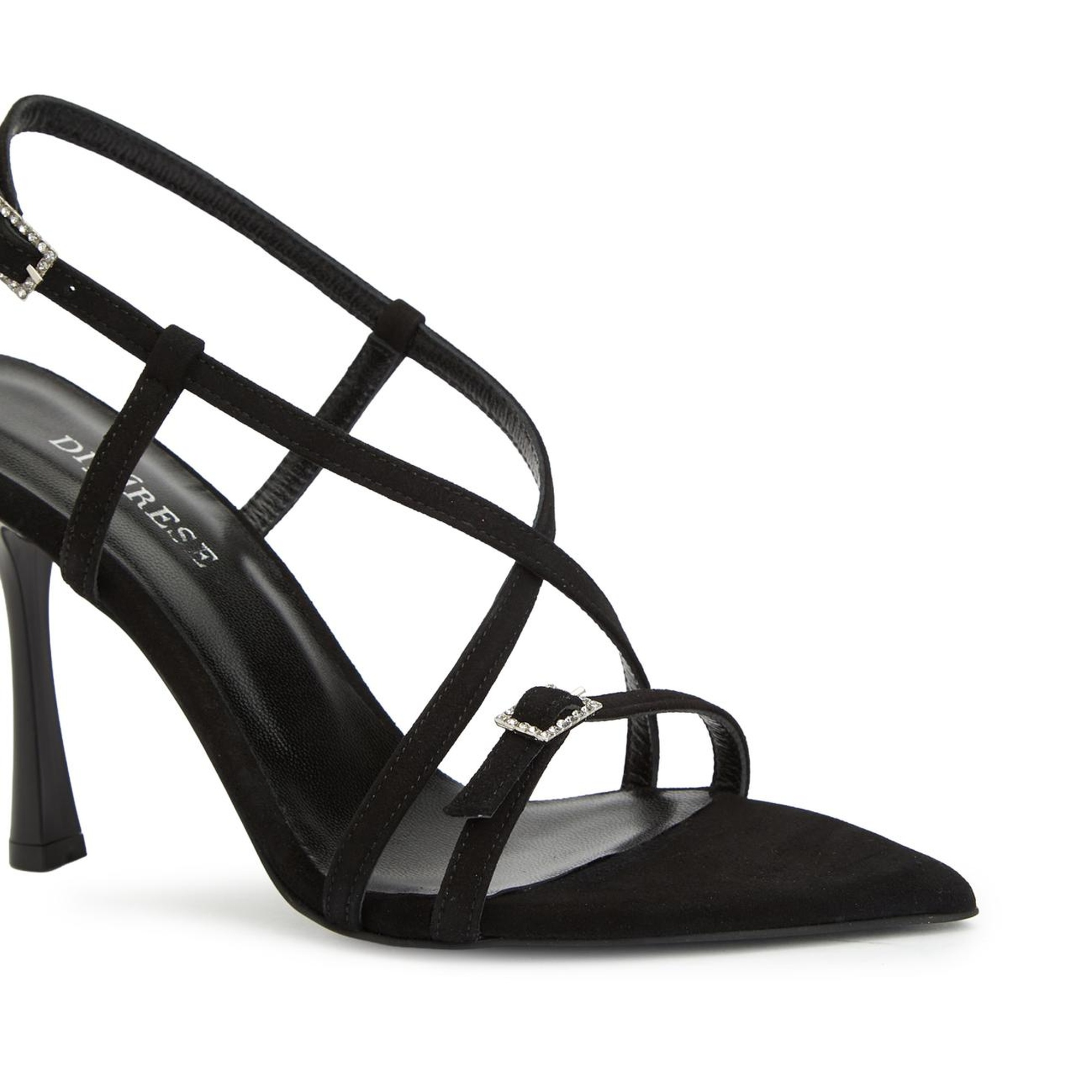 Divarese Kadın Siyah Süet Sandalet