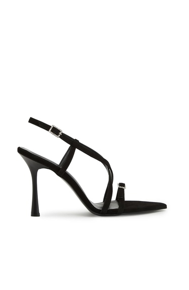  Divarese Kadın Siyah Süet Sandalet