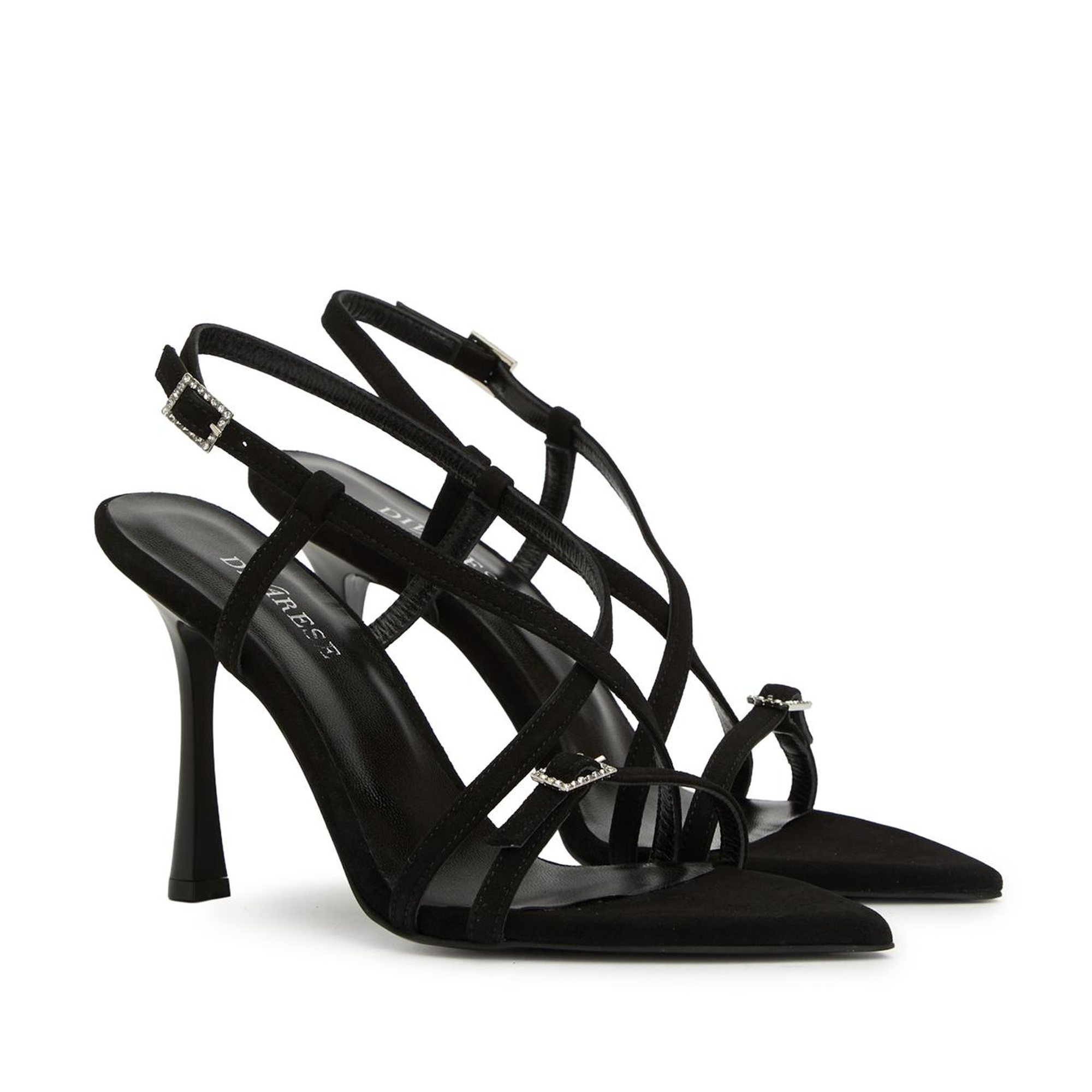 Divarese Kadın Siyah Süet Sandalet