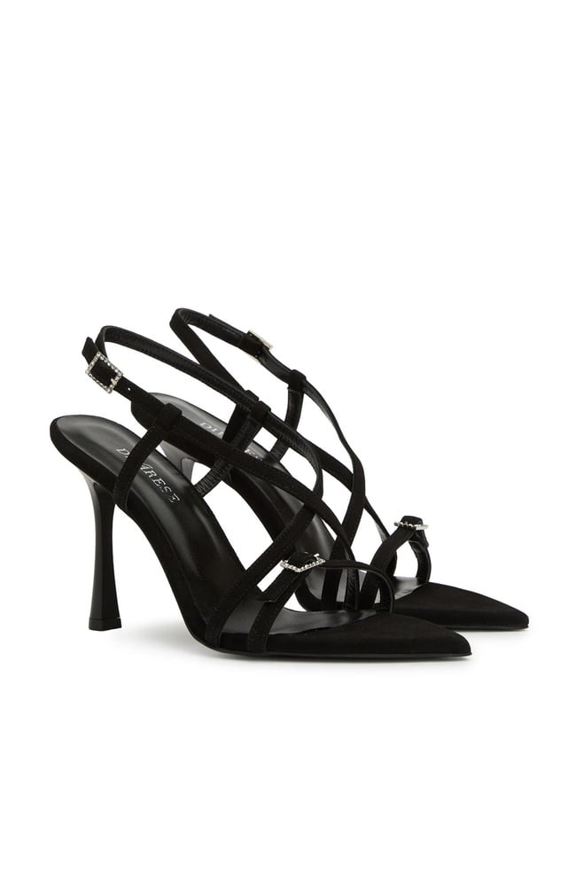  Divarese Kadın Siyah Süet Sandalet