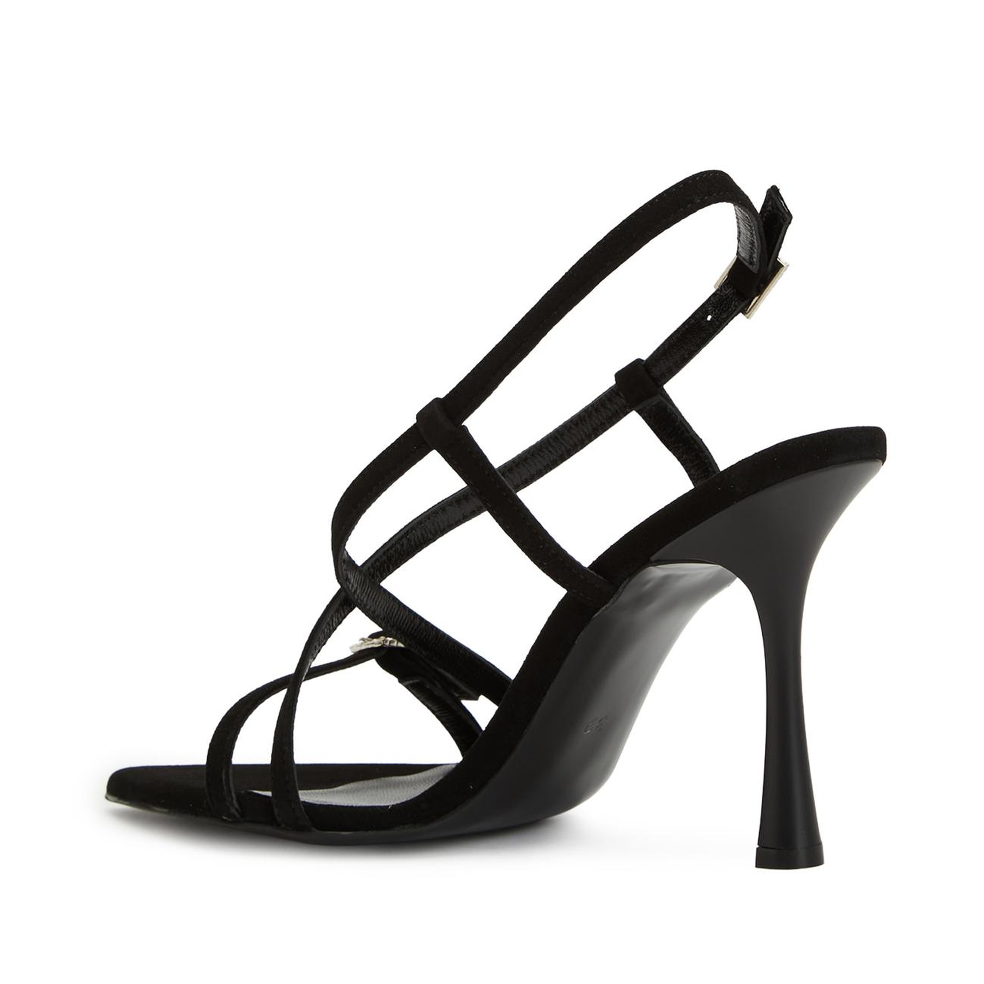 Divarese Kadın Siyah Süet Sandalet