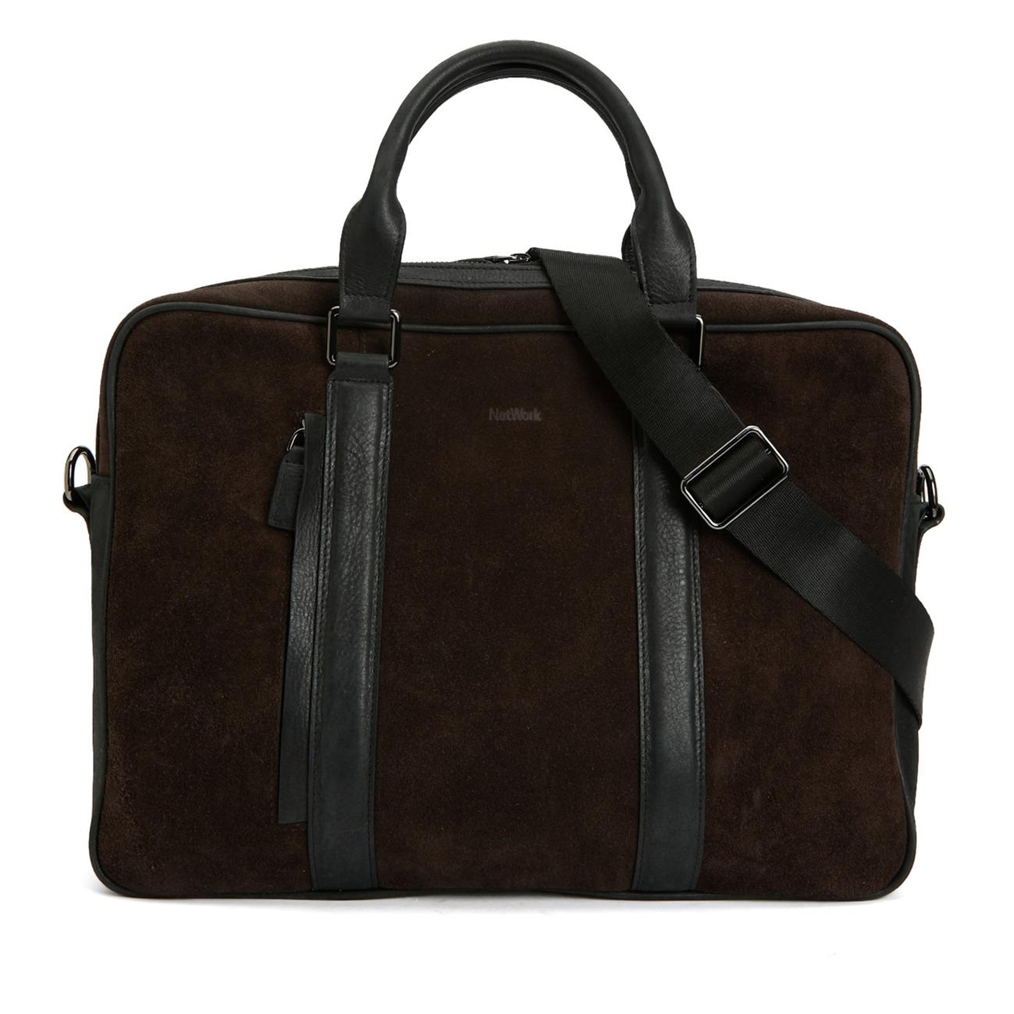 Network Erkek Kahverengi Deri Laptop Çantası