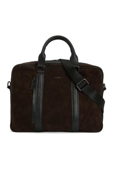  Network Erkek Kahverengi Deri Laptop Çantası