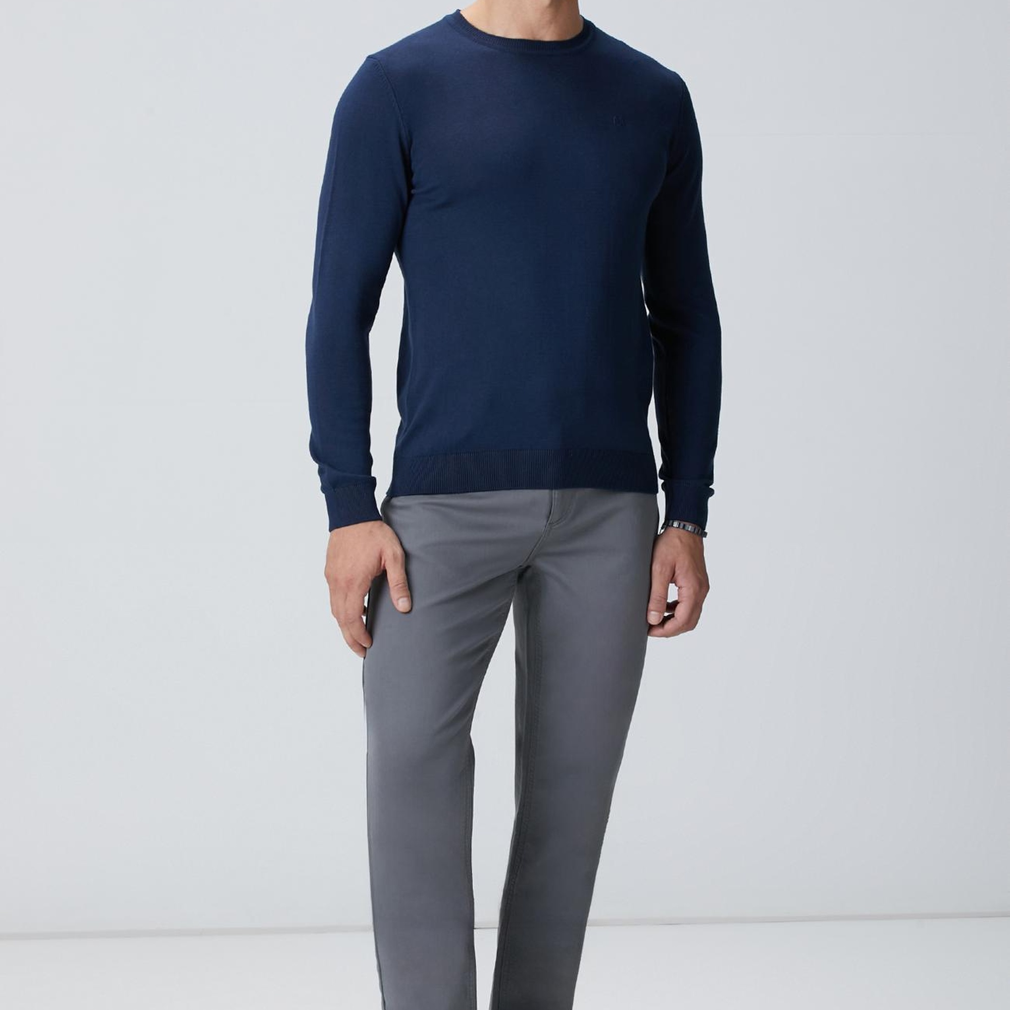 Network Erkek Gri Casual Pantolon