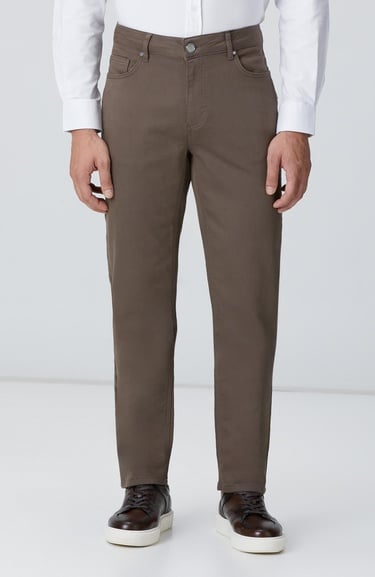  Network Erkek Kahverengi Casual Pantolon