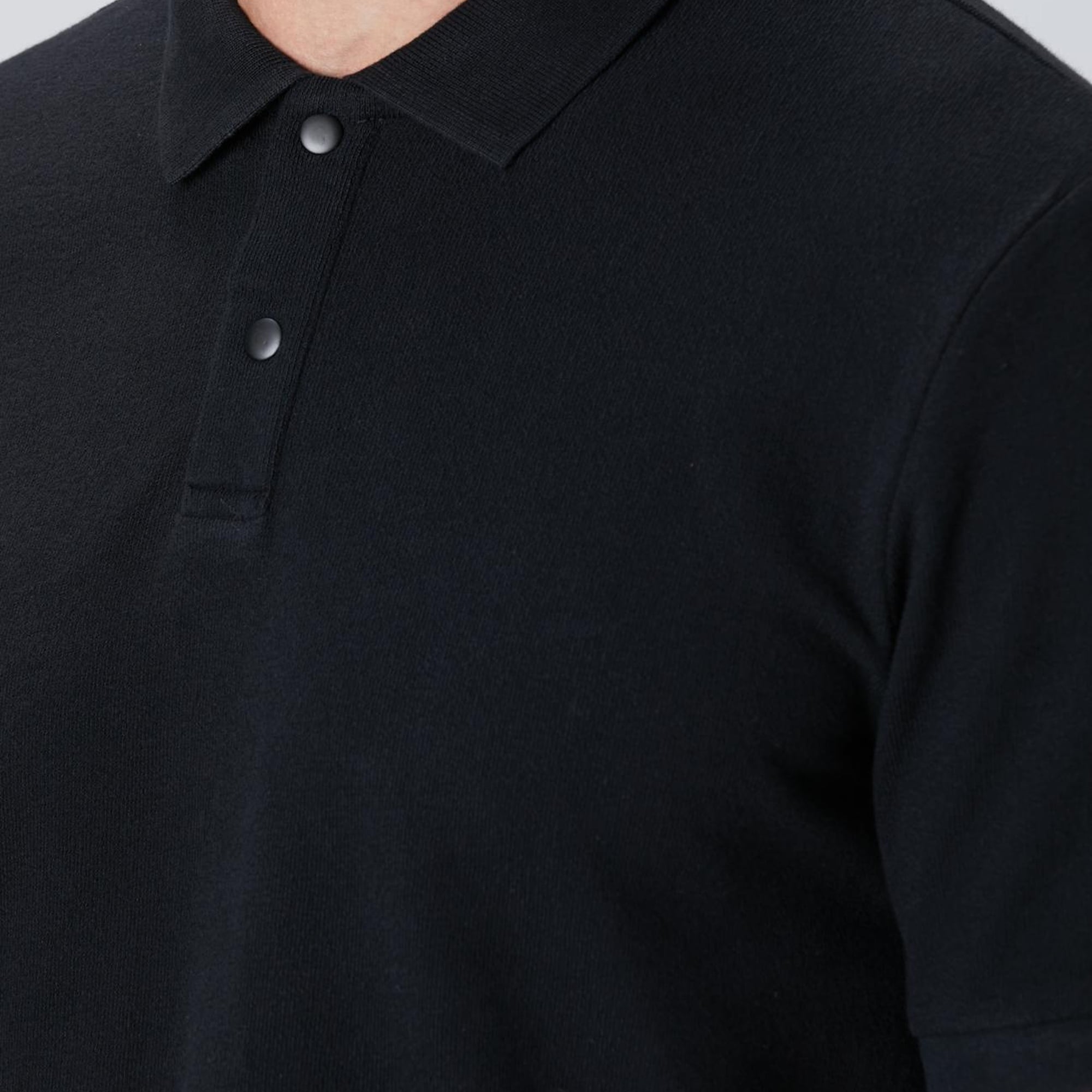 Network Erkek Siyah Çıtçıtlı T-shirt