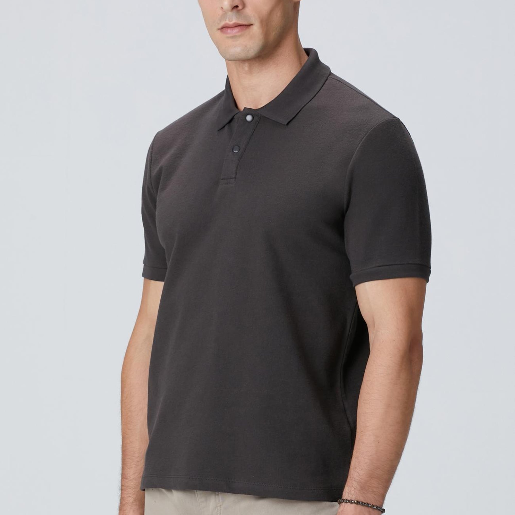 Network Erkek Acı Kahve Çıtçıtlı T-shirt