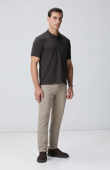  Network Erkek Acı Kahve Çıtçıtlı T-shirt